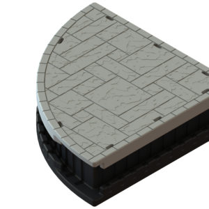 60″ QUARTER ROUND DOCK (2-PIECE)